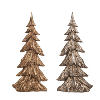 Silver & Gold Resin Tree Set