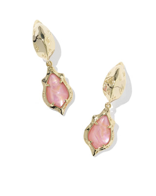 Adriana Scallop Frame Gold Huggie Earrings