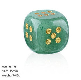 The Southern Peacock - Natural Semi-Precious Gemstone Mahjong Dice – Set of 2: Tigers Eye