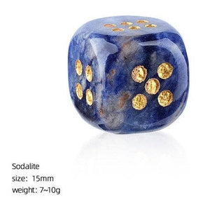 The Southern Peacock - Natural Semi-Precious Gemstone Mahjong Dice – Set of 2: Tigers Eye
