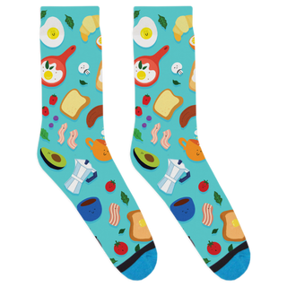 DivvyUp - Breakfast Socks: Teal / Large