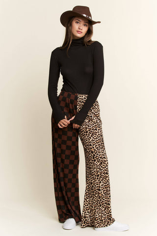 Split Decision Leopard Pants