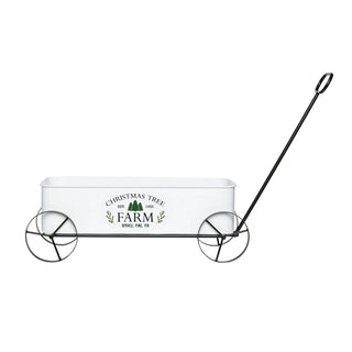 Christmas Tree Farm Metal Wagon Décor