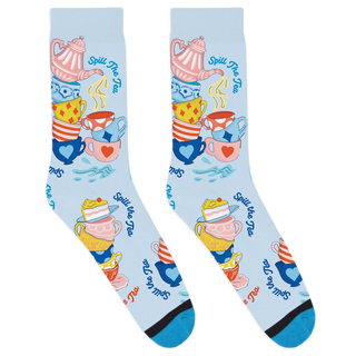 DivvyUp - Spill the Tea Socks: Blue / Large