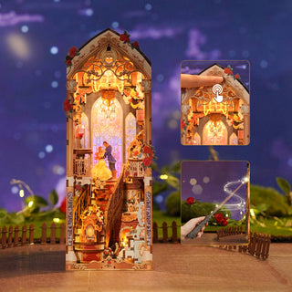 Hands Craft - DIY Book Nook Kit: Enchanted Rose w/ Dust Cover