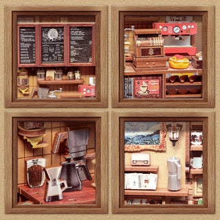 Hands Craft - DIY Book Nook Kit: Corner Coffee Shop