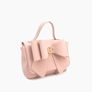 Like Dreams Zoey Double Bow Blush Crossbody Bag