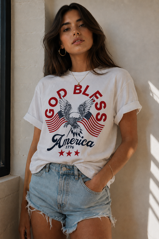 God Bless America Patriotic Eagle T-Shirt