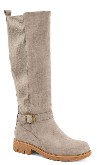 Corkys Hay There Grey Faux Suede Tall Boot