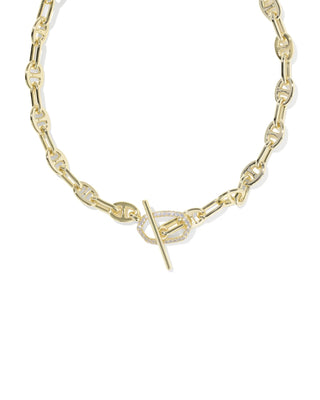 Elisa Toggle Gold Link and Chain Necklace