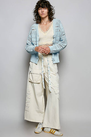 Sky Bloom Crochet Cardigan