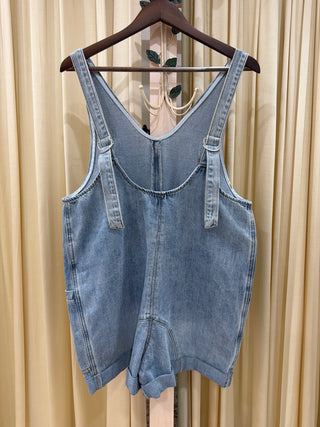 Zenana Short Denim Overalls