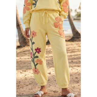 IVE - Artisan Bloom Washed Patchwork Oversized Pants: IVORY / S-M-L-XL(2-2-2-1)
