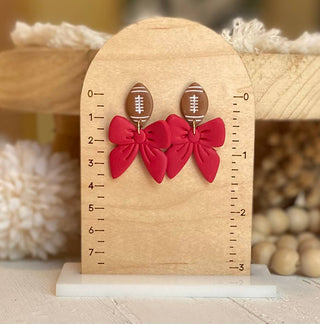 Clayhouse Colours - Game Day Football Earrings   : Yellow