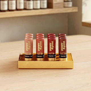 Poppy & Pout - Product Display, 12 Lip Tint Tray, Gold