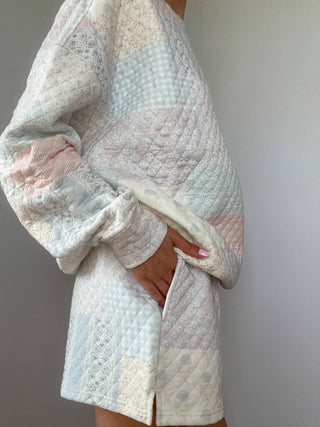 Blue Cottagecore Patchwork Quilted Shorts