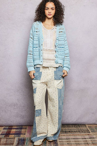 Sky Bloom Crochet Cardigan