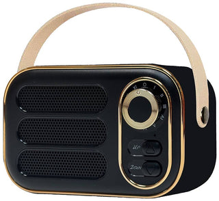Tech Trendz - Vintage Bluetooth Speaker: Black