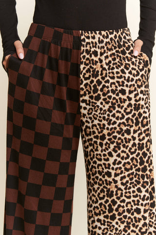 Split Decision Leopard Pants