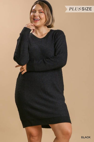 Umgee Plus Size Sweater Dress Latte / XL