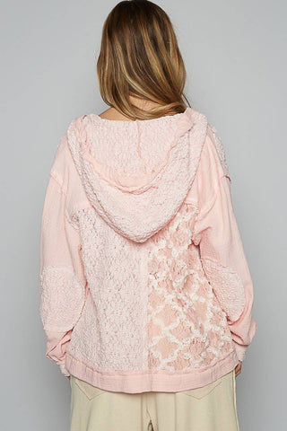 Pol Lace Balloon Sleeves Knit Jacket
