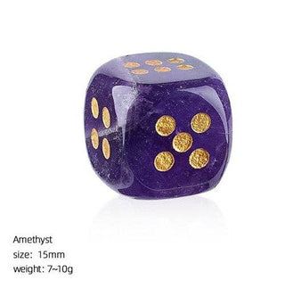 The Southern Peacock - Natural Semi-Precious Gemstone Mahjong Dice – Set of 2: Tigers Eye