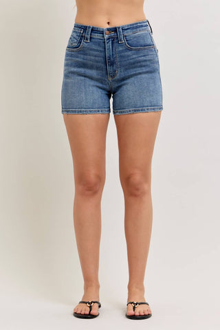 Judy Blue high waist slim denim shorts in medium wash