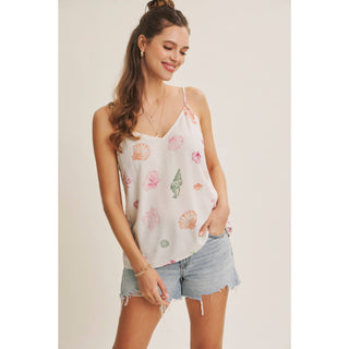 Seashell V-Neck Cami Top