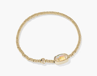 Grayson Gold Stretch Bracelet in Dichroic Glass