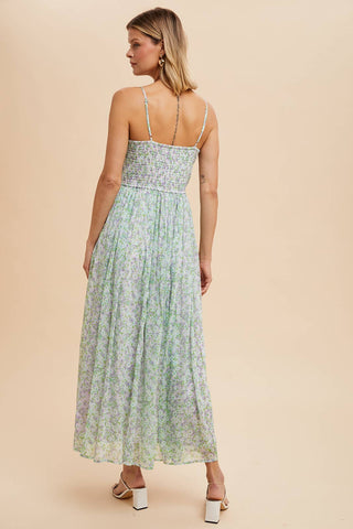 In Loom Rosette Floral Maxi Dress