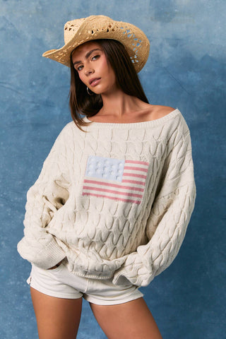Vintage Flag Knit Sweater