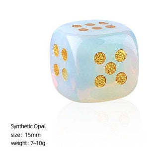 The Southern Peacock - Natural Semi-Precious Gemstone Mahjong Dice – Set of 2: Tigers Eye