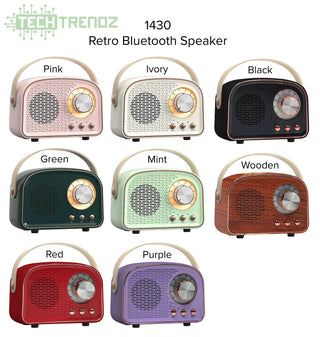 Tech Trendz - Retro Bluetooth Speaker: Mint
