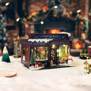Hands Craft - DIY Miniature House Kit: Christmas Wonderland