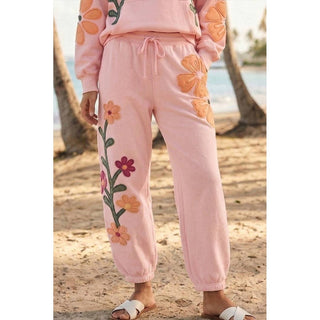 IVE - Artisan Bloom Washed Patchwork Oversized Pants: IVORY / S-M-L-XL(2-2-2-1)