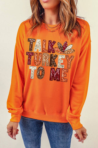Talk Turkey To Me Graphic Sweatshirt | Thankgiving