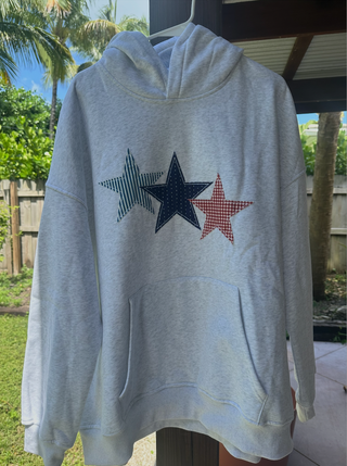 Sunkissed Coconut Three Star Embroider Hoodie