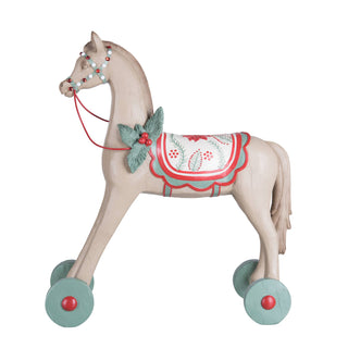 Retro Christmas Resin Horse Décor