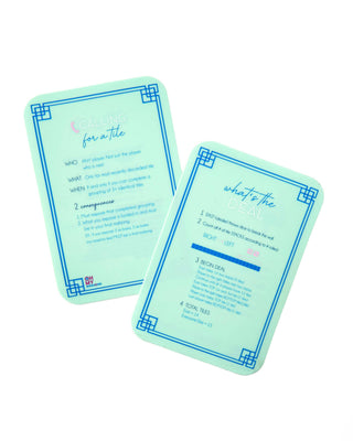 Oh My Mahjong – Mint Shufflers | Mahjong Quick Reference Cards