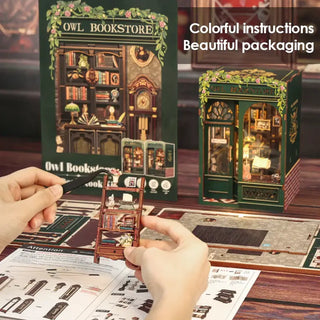 Hands Craft - DIY Book Nook Kit: Owl Bookstore