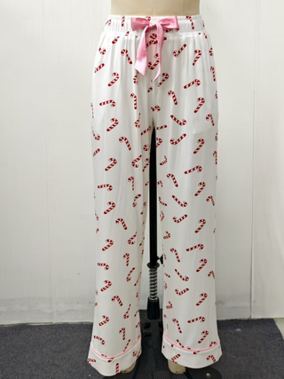 Candy Cane Holiday Christmas Pajama Pants