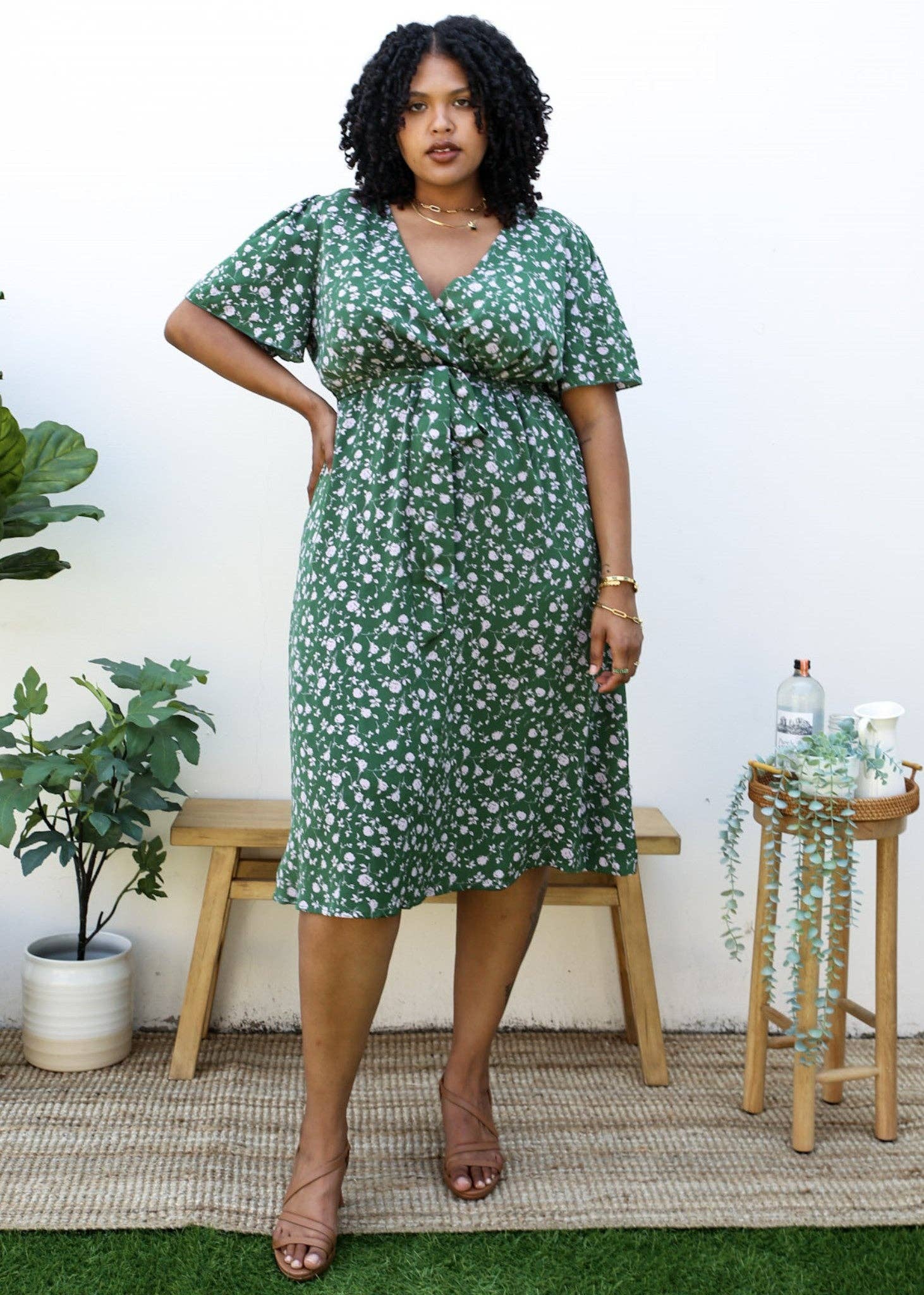 Plus Size Green Maxi Dress with Pink Floral Print – Best You Boutique LLC Plus Size Green Maxi Dress with Pink Floral Print – Best You Boutique LLC