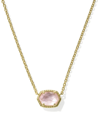 Daphne Gold Frame Short Pendant Necklace