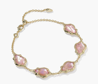 Adriana Scallop Frame Gold Delicate Chain Bracelet