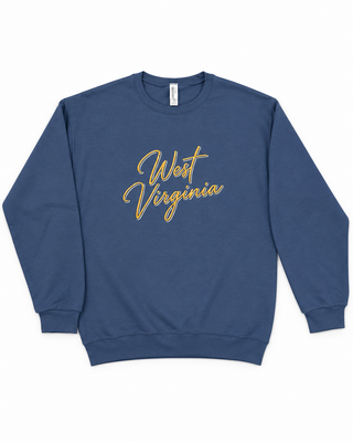 West Virginia Embroidered Crewneck Sweatshirt