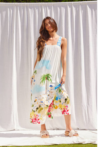Santorini Escape Scenic Maxi Dress