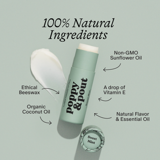 Poppy & Pout - Lip Balm, Sweet Mint