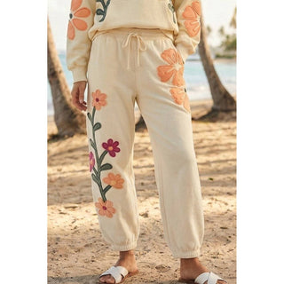 IVE - Artisan Bloom Washed Patchwork Oversized Pants: IVORY / S-M-L-XL(2-2-2-1)