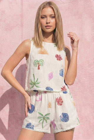 Island Daydream Print Shorts