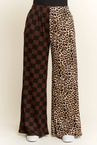 Split Decision Leopard Pants